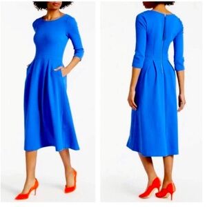 Boden Harley Textured Jersey Fit & Flare Midi Dress size 10